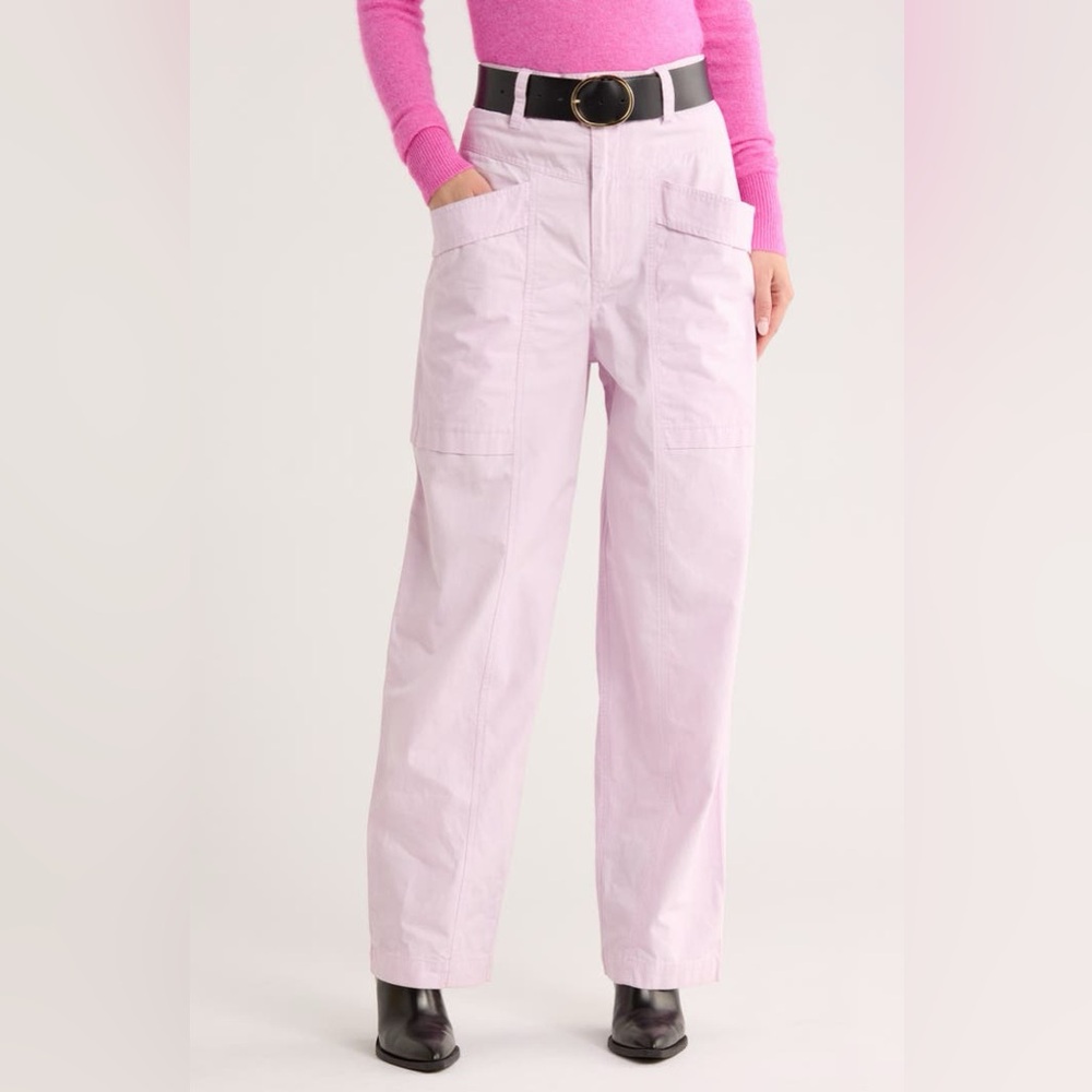Isabel Marant Étoile Ruby Patch Pocket Straight Leg Pants #24 XS/34 #25 M/38